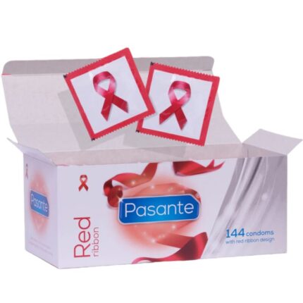 PASANTE - RED RIBBON NATURELLE SHAPED FIT CONDOMS 54 MM 144 UNITS - sexbliss - Foto 1