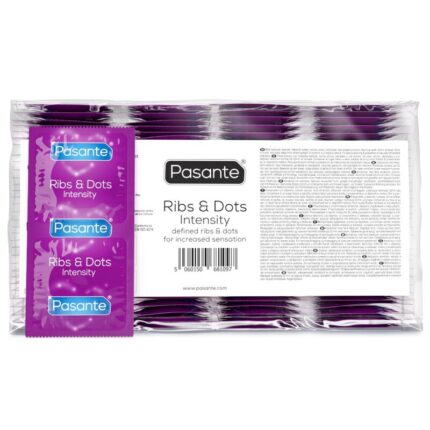 PASANTE - RIBS & DOTS INTENSITY CONDOMS 144 UNITS (BAG) - sexbliss - Foto 1