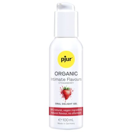PJUR - ORGANIC INTIMATE FLAVOURS STRAWBERRY ORAL DELIGHT GEL 100 ML - sexbliss - Foto 1