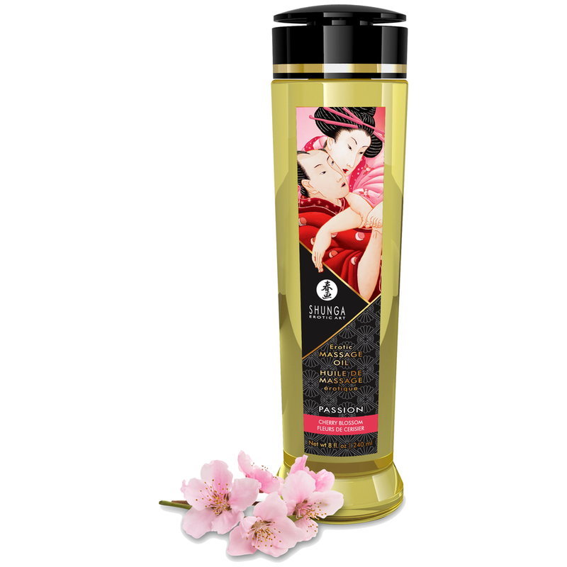 SHUNGA - PASSION EROTIC MASSAGE OIL CHERRY BLOSSOM 240 ML - Foto 1 SHUNGA - PASSION EROTIC MASSAGE OIL CHERRY BLOSSOM 240 ML - sexbliss - Foto 1